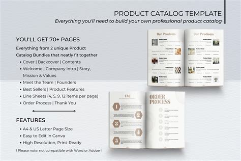 Editable Product Catalog Line Sheet Templates Product Pricing