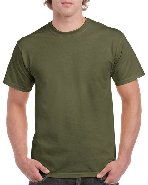 Gildan Mens Heavy Cotton T Shirt M Military Green Walmart