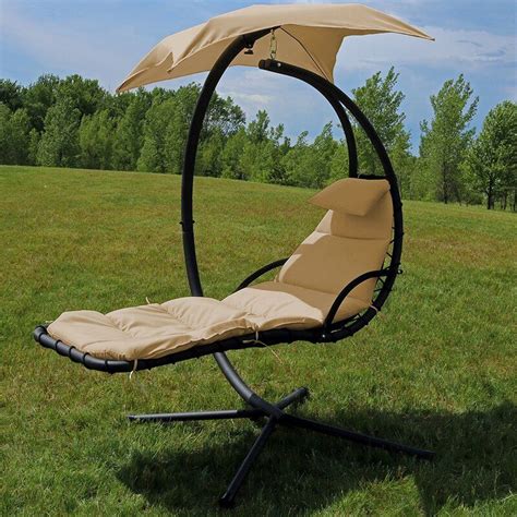 Macie Hanging Chaise Lounger With Stand In 2020 Chaise Lounger