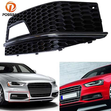 Possbay Abs Plastic Right Sport Lower Grill Grille For Audi A4 B8 Black