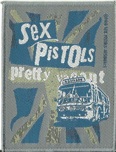 SEX PISTOLS Pretty Vacant OBLONG Woven Sew On Patch 10 X 7 5