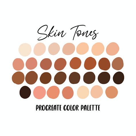 Skin Tone Procreate Color Palette Procreate Color Swatches Procreate Tools This Pallet Is Easy