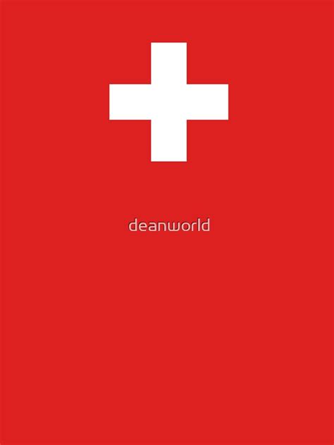 Swiss Flag I Love Switzerland White Cross T Shirt T Shirt By Deanworld Redbubble