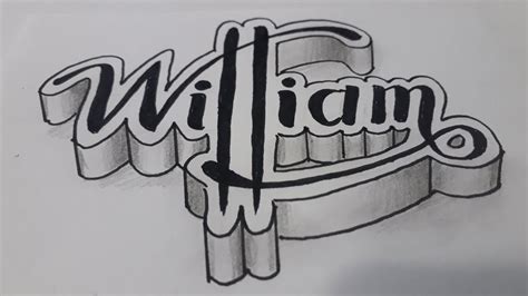 3d Drawing Name Willow For Beginners Easy How To Draw 56 Off