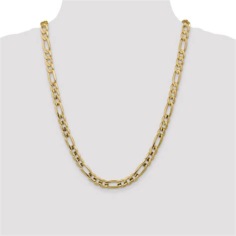 K Mm Concave Open Figaro Chain Unclaimed Diamonds