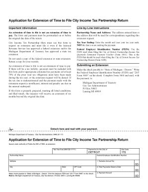 Fillable Online Michigan 5460 Application For Extension Of Time To