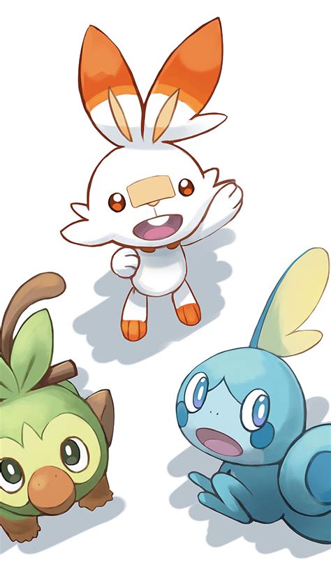 Grookey Scorbunny Sobble Pokemon Sword And Shield Phone Hd