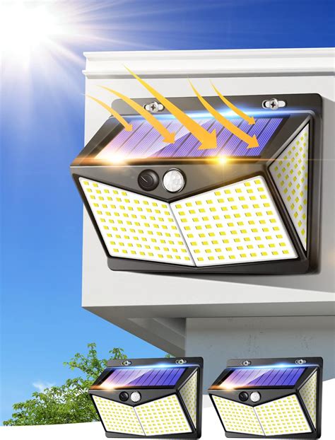 LEMROE Lampe Solaire Exterieur LED Lumiere Solaire Exterieur 3 Mode