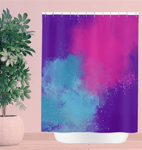 Shower Curtain Shower Decor Bathroom Decor Purple Pink And Blue Shower Curtain Bath Curtain