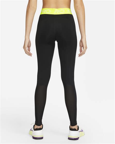 Nike Pro Women S Mid Rise Mesh Panelled Leggings Nike Uk