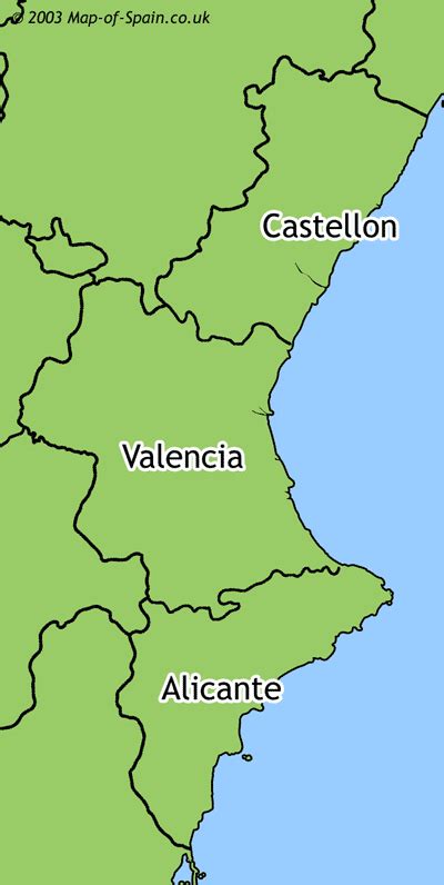 Map of Valencian Community maps, Communidad Valencian map