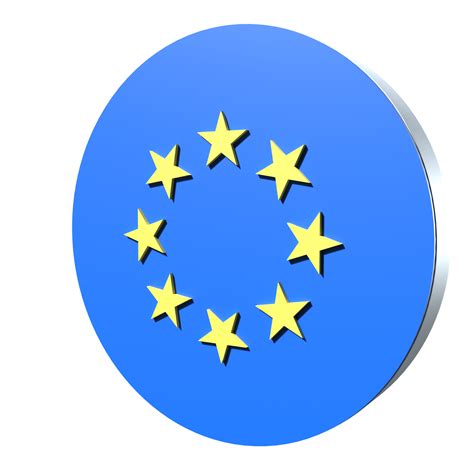 European Union Flag 3d Icon Png Transparent 8494047 Png