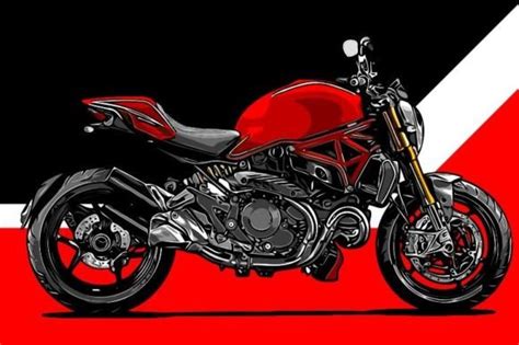 Naked Bike Side View Vector Template Grafik Von Jellybox999 Creative