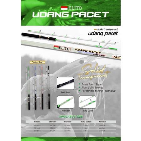 Jual Joran Pancing Elito Udang Pacet Fiber Solid Transparan