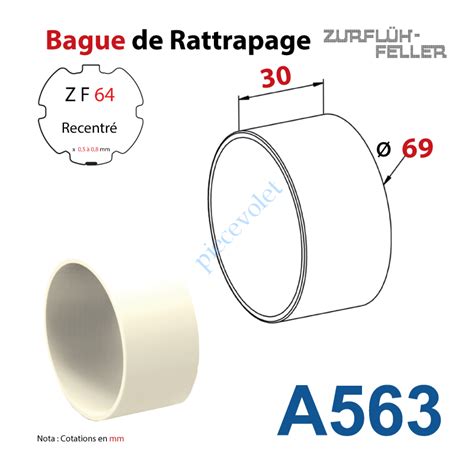 Zurflüh Feller A563 Bague de Rattrapage pour Tube Zf 64