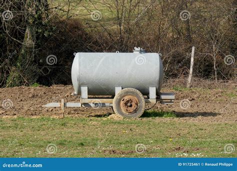 Traditional Cattle Watering Tank On A Meadow Stock Image Image Of