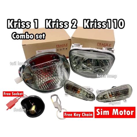 Modenas Kriss 1 Kriss 2 Kriss110 Headlamp Head Lamp Lampu Depan