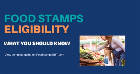 Food Stamps Eligibility Guide Food Stamps Ebt