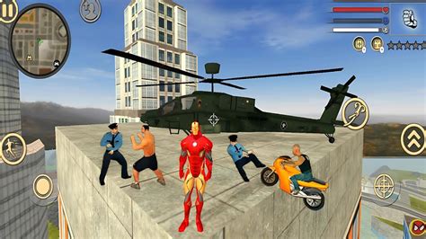 Iron Rope Hero Vice Town City Crime Simulator S Per Kahraman Demir