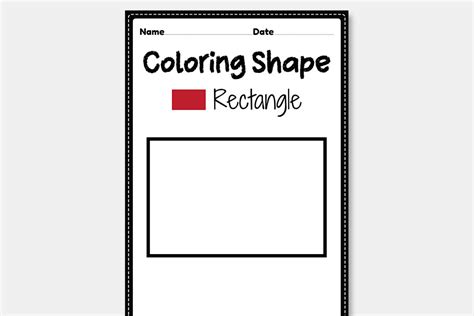 Rectangle Coloring Page For Preschool Graphic By Tuktuk Design