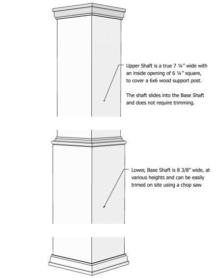 Pvc Post Cover For 4 Post Column Covers Wood Columns Interior Columns