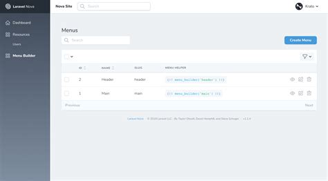 Github Infinetyes Nova Menu Builder A Menu Builder For Laravel Nova