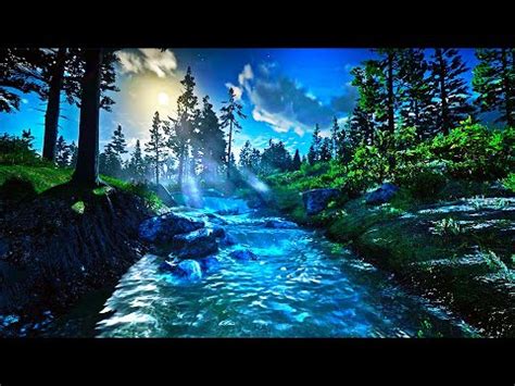 Gentle River Flow At Night Relaxing Water Sounds For Sleep White