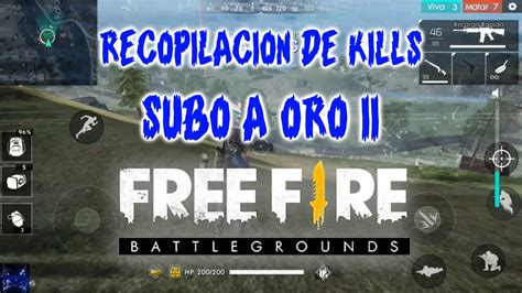 Recopilaci N De Kills En Free Fire Destrozando Con La M A Youtube