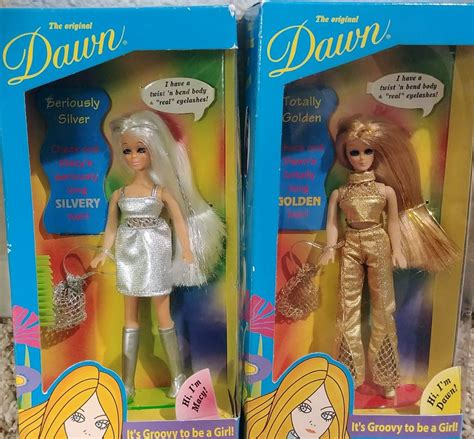 Checkerboard's Seriously Silver Macy and Totally Golden Dawn dolls 2003 ...