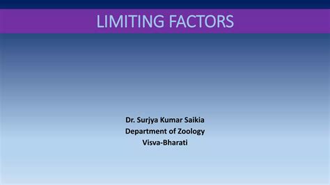 Laws Of Limiting Factors Ppt