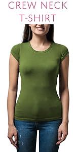 Sexy Basics Womens Cotton Stretch Scoop Neck Short Sleeve Extra Long T