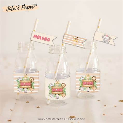 Kit Imprimible SELVA SAFARI ROSA Jotas Paper Kits