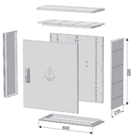 MODULARNI MERNO RAZVODNI ORMAN OD POLIESTERA MRO2 600x665x235 Feman