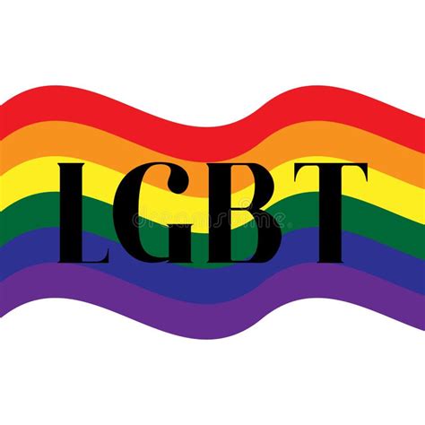 Lgbt Flag With Pride Month Lettering Template For An Inscription Stock