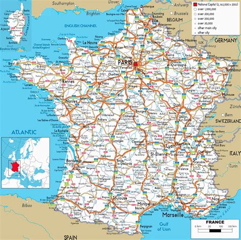 Réseau Routier De France Voyage Carte Plan