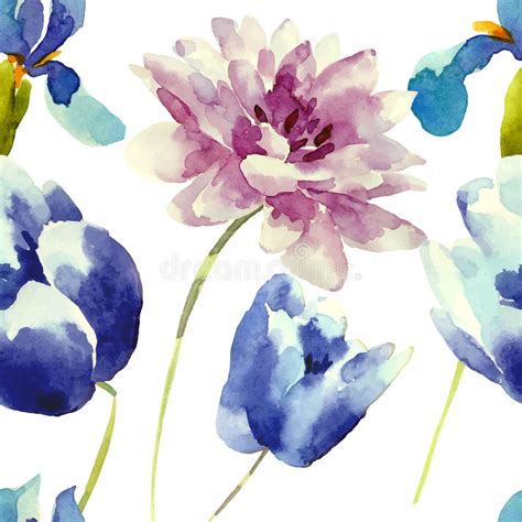 Guirlande De Cadre De Fleurs D Aquarelle Printemps Camomilles Et