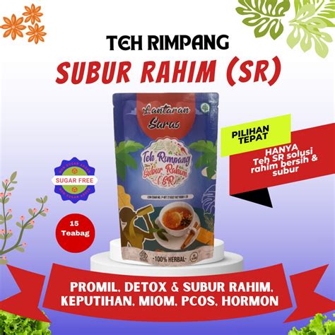 Jual Teh Rimpang Subur Rahim Teh Sr Lantaran Saras Teh Detox