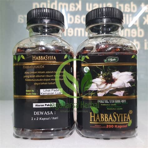 Jual HABBASYIFA Isi 200 Kapsul Minyak Habbatussauda Black Seed Oil