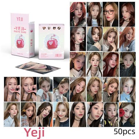 50 55pcs ITZY Yeji SOLO Hologram Laser LOMO Cards Cheshire KILL MY