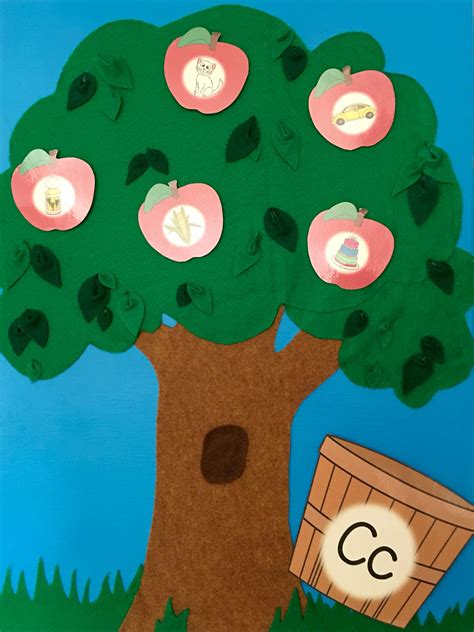 Preschool Apple Tree Activity: ABC Velcro Alphabet Apples