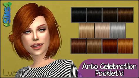 The Sims Resource Celebration Hair By Anto Sims 4 Hairs Sims Hair