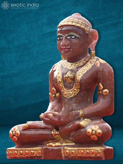 5" Jain Sculpture In Padmasana | Hand Carved | Stone Statue | Exotic India Art