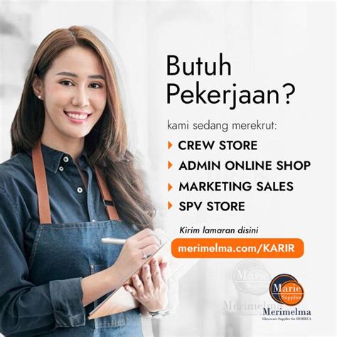 Lowongan Kerja Crew Store Admin Online Shop Marketing Sales Spv