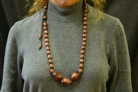 Handmade Wooden Necklace Vintage Wooden Necklace Beaded Etsy