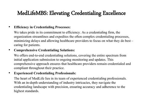 Ppt Medlifembs Your Trusted Credentialing Company Powerpoint