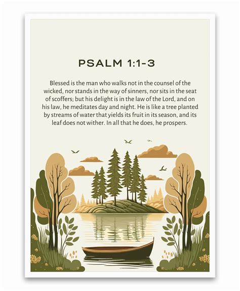 Psalm 1:1-3 Wall Art – Christian Motivational & Printable Products