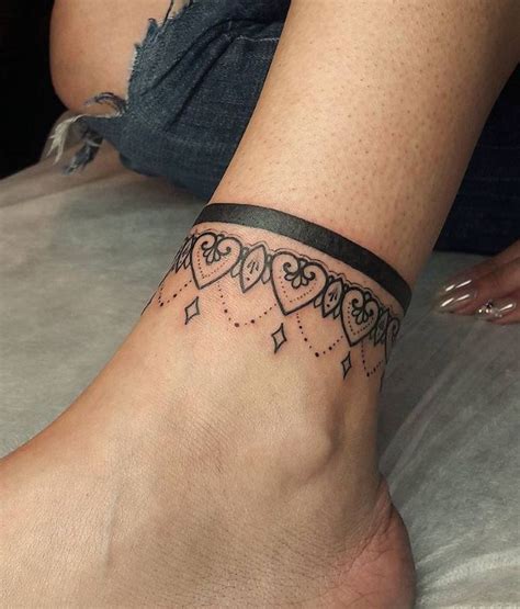 Cute Ankle Bracelet Tattoos