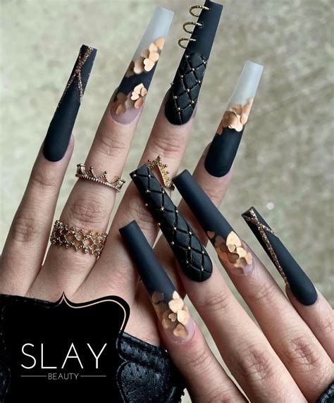 Extravagant Goth Expensive Jet Set Babe Luxe Press On Nails Slaylebrity