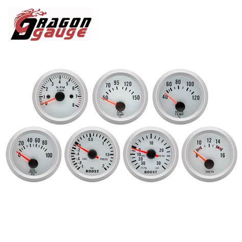 Dragon Gauge medidor De Pressão Do Óleo 52mm Tacômetro Voltímetro