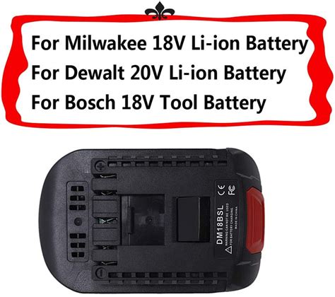 Urun Dm Bsl Battery Adapter For Milwaukee Dewalt Convert To Bosch